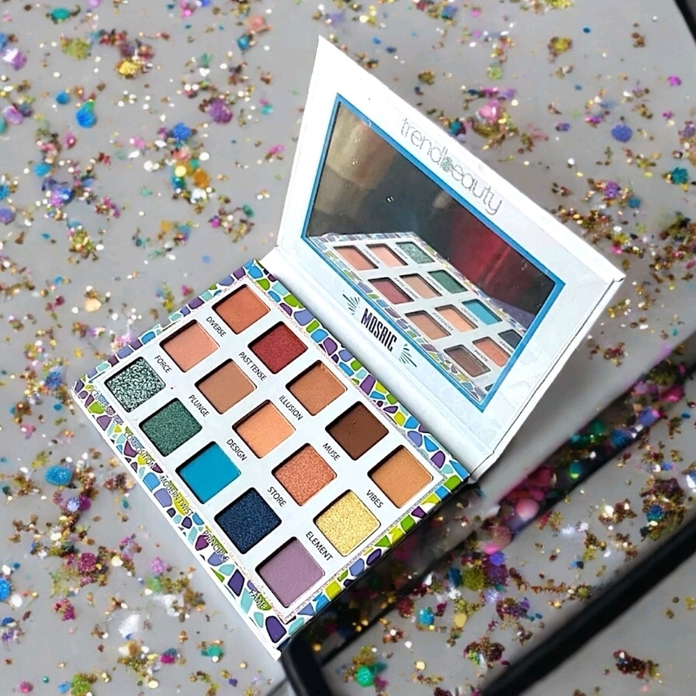 TRENDBEAUTY Mosaic Eyeshadow Palette  Full Size New‎ In Box Neutrals Shimmers